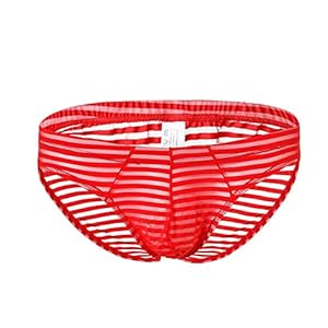 imagen visita la tienda de baronhong baronhong  calzoncillos cortos para hombre ropa interior sexy de malla a rayas calzoncillos transparentes